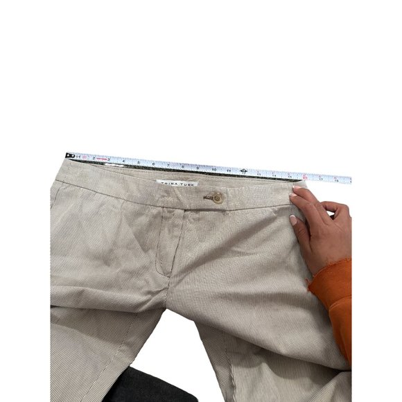 TRINA TURK LOS ANGELES CROP STRIPE PANTS WOMAN'S SZ 6‎ | S1 - Picture 8 of 10